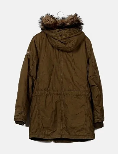 Abercrombie & Fitch Parka verde con capucha