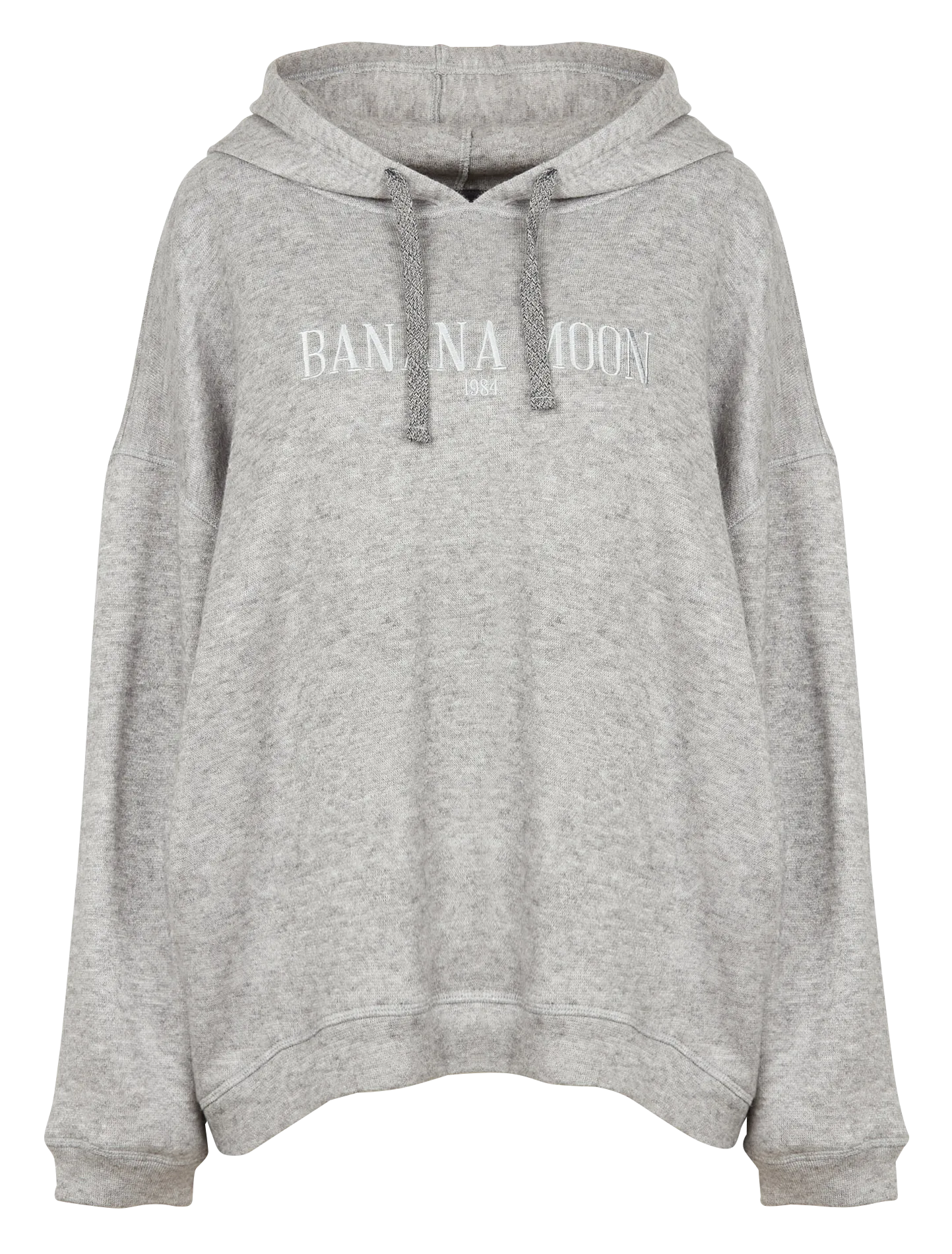 BANANA MOON BRADLEY CREAMY - Sudadera con capucha bordada en gris