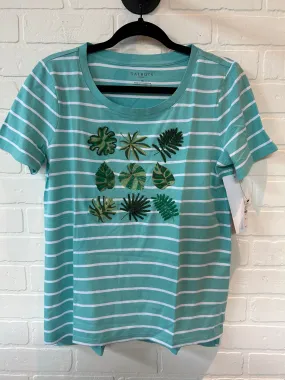 Blue & Green Top Short Sleeve Talbots, Size M