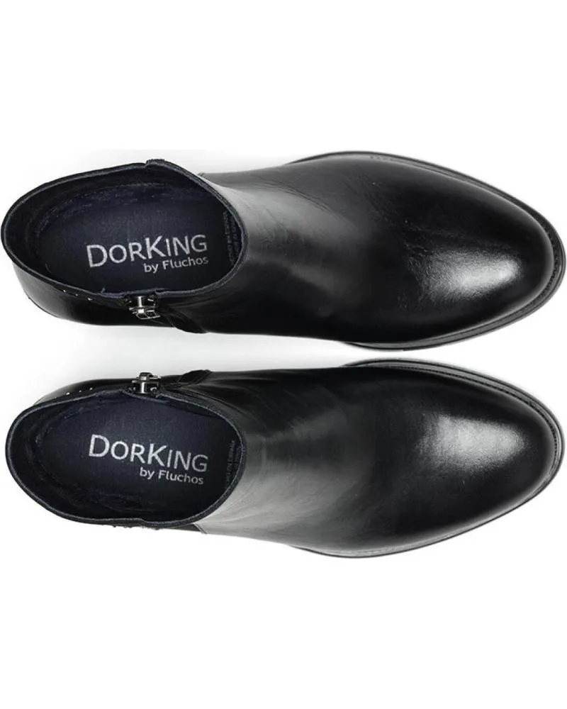 Botines de Mujer DORKING D8966 SUGAR NOBUK NEGRO