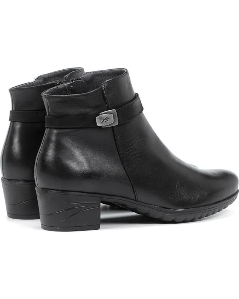 Botines de Mujer FLUCHOS BOTIN PIEL NEGRO CONFORT NEGRO NEGRO