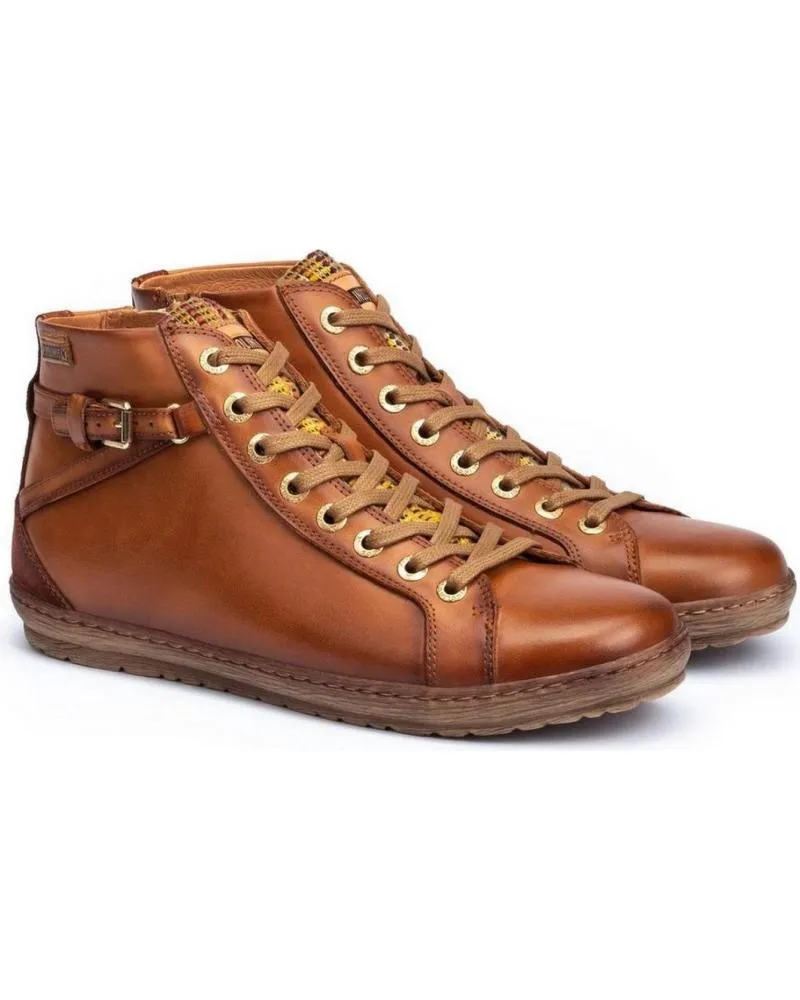 Botines de Mujer PIKOLINOS BOTIN PIEL CUERO BRANDY-S-COGNAC