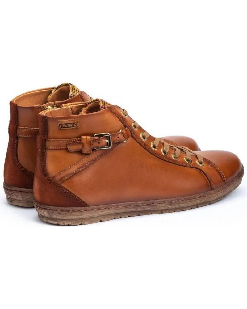 Botines de Mujer PIKOLINOS BOTIN PIEL CUERO BRANDY-S-COGNAC