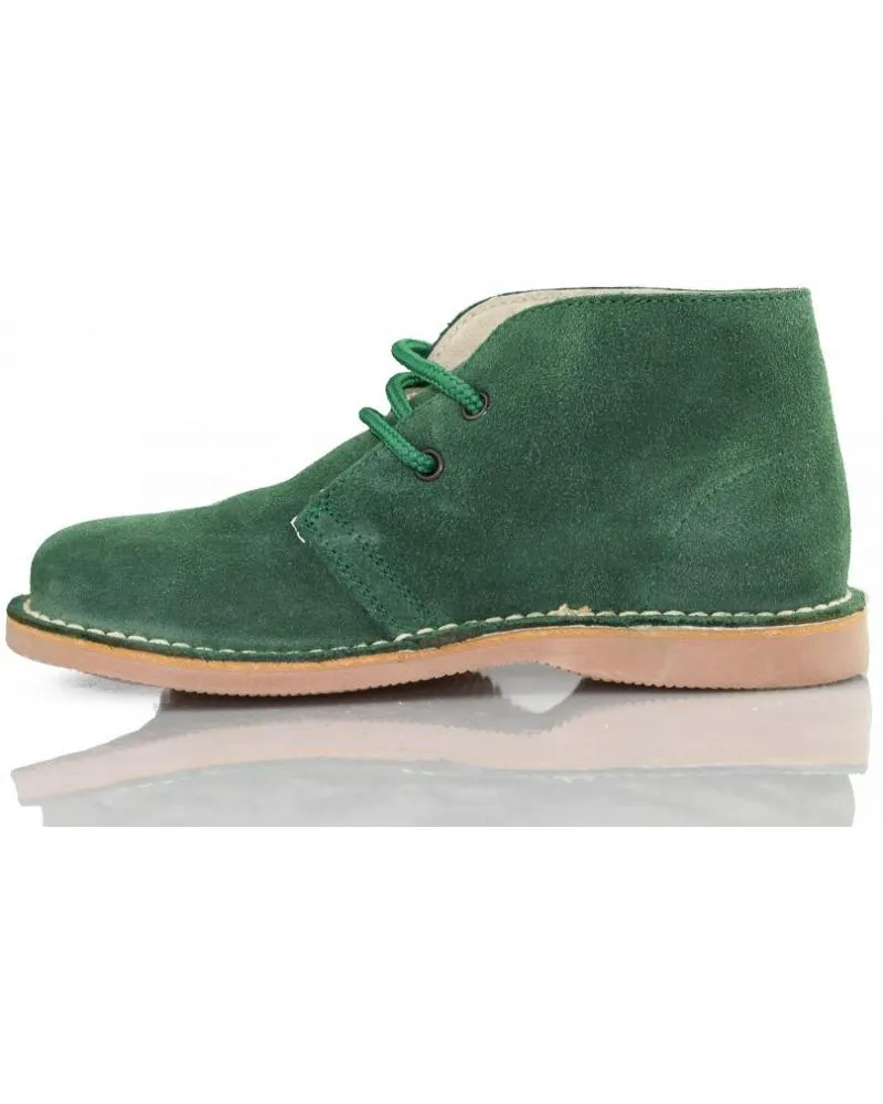 Botines de Mujer y Hombre y Niña y Niño ARANTXA ARANCHA PISACACAS COMODOS UNISEX PIEL VERDE