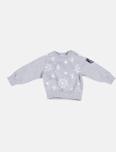 Brumbeby Sudadera gris prin marinero