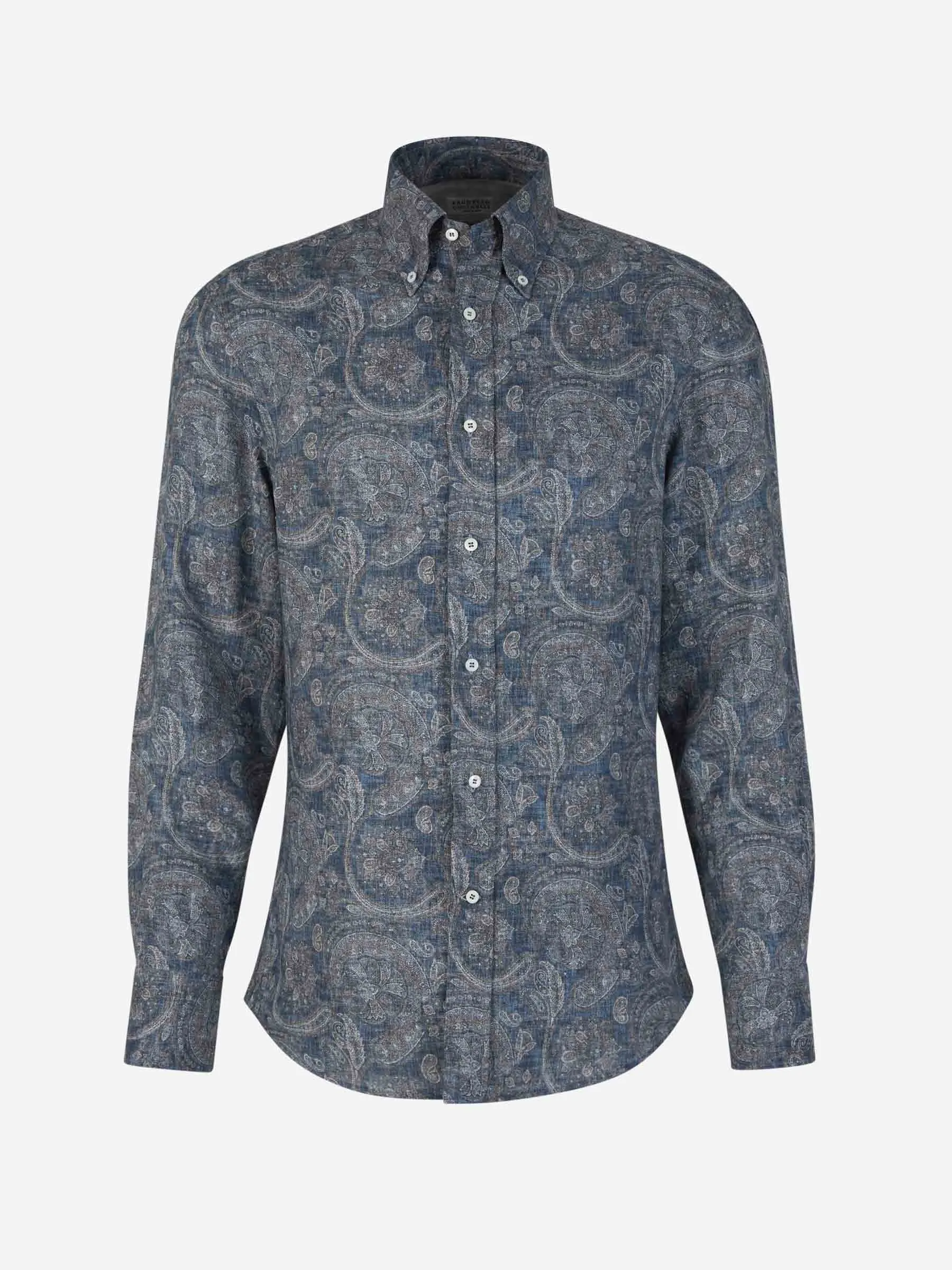 Brunello Cucinelli Camisa Motivo Paisley