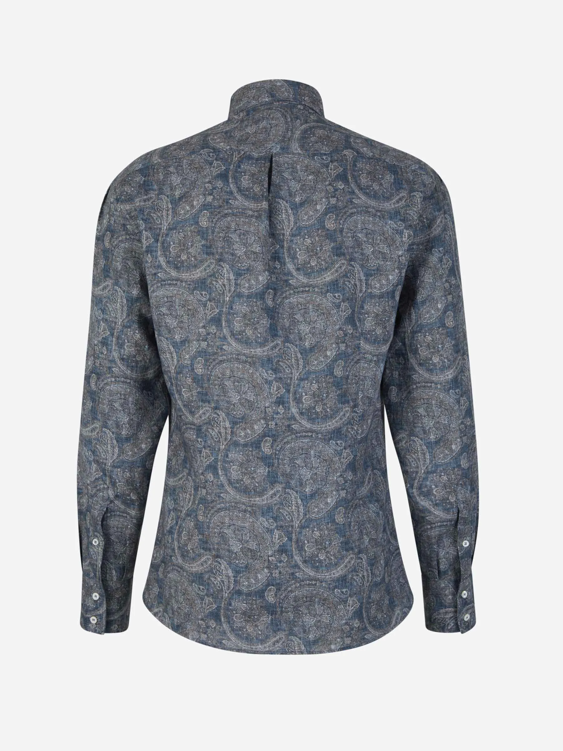 Brunello Cucinelli Camisa Motivo Paisley