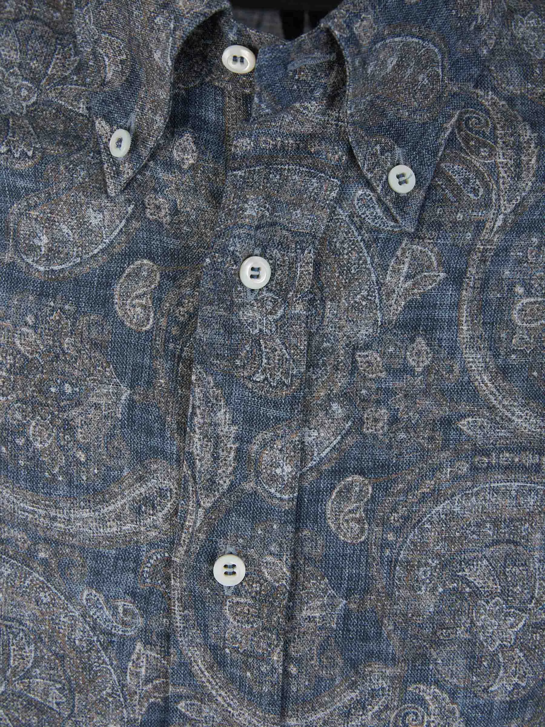 Brunello Cucinelli Camisa Motivo Paisley