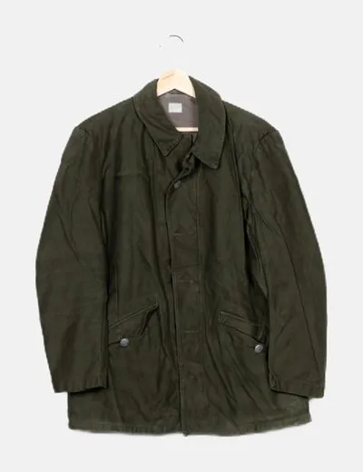 C48 Parka verde casual