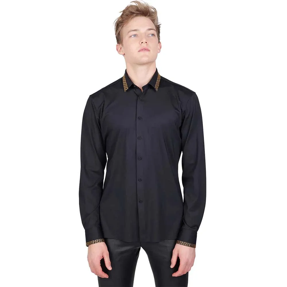 Camisa Barabas BR100 Negra/Oro