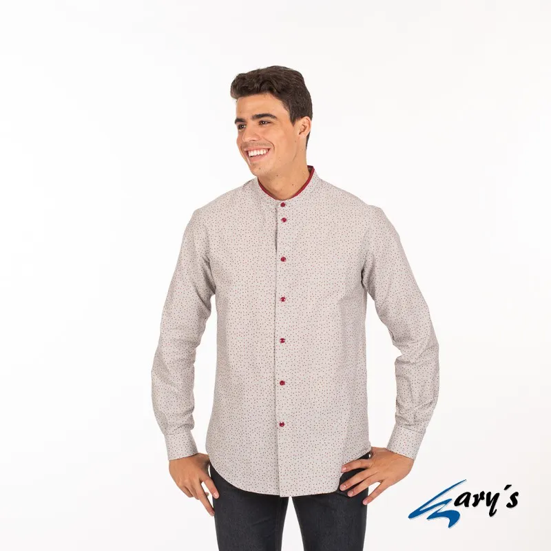 Camisa de hombre en manga larga cuello tirilla GARYS 2988 Aldo