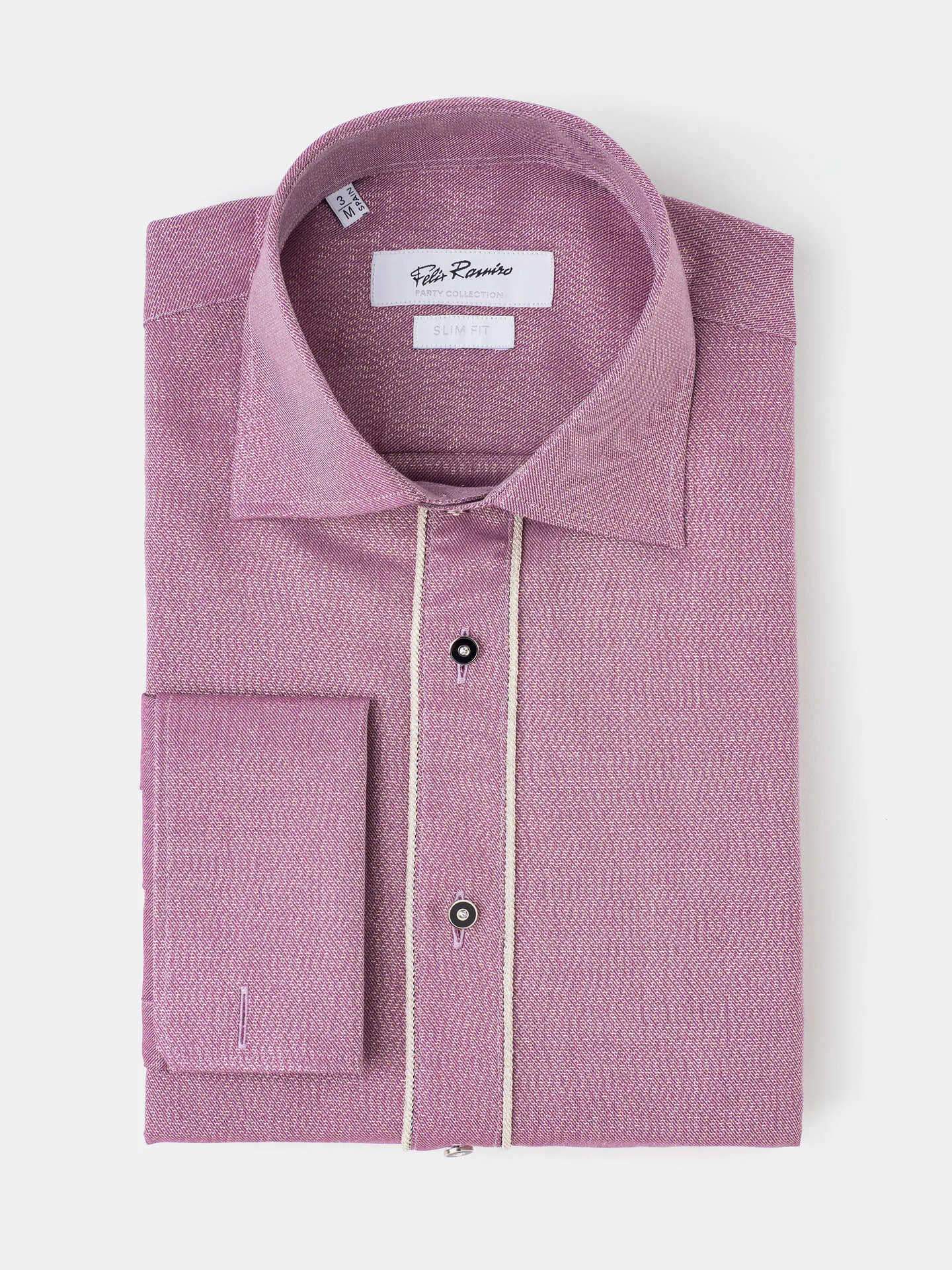 CAMISA FIESTA ALGODÓN Y LUREX FUCSIA