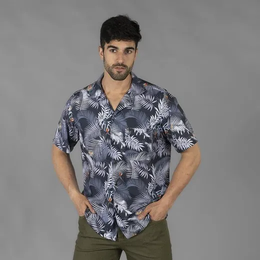 Camisa Hombre Cuello Solapa Hawai