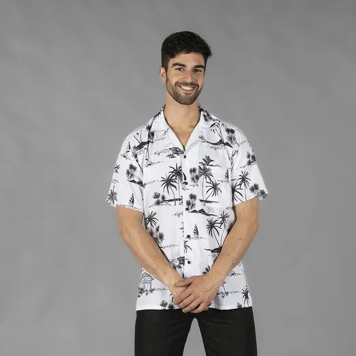 Camisa Hombre Cuello Solapa Hawai