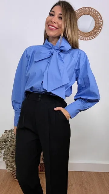 Camisa maxi lazada azul