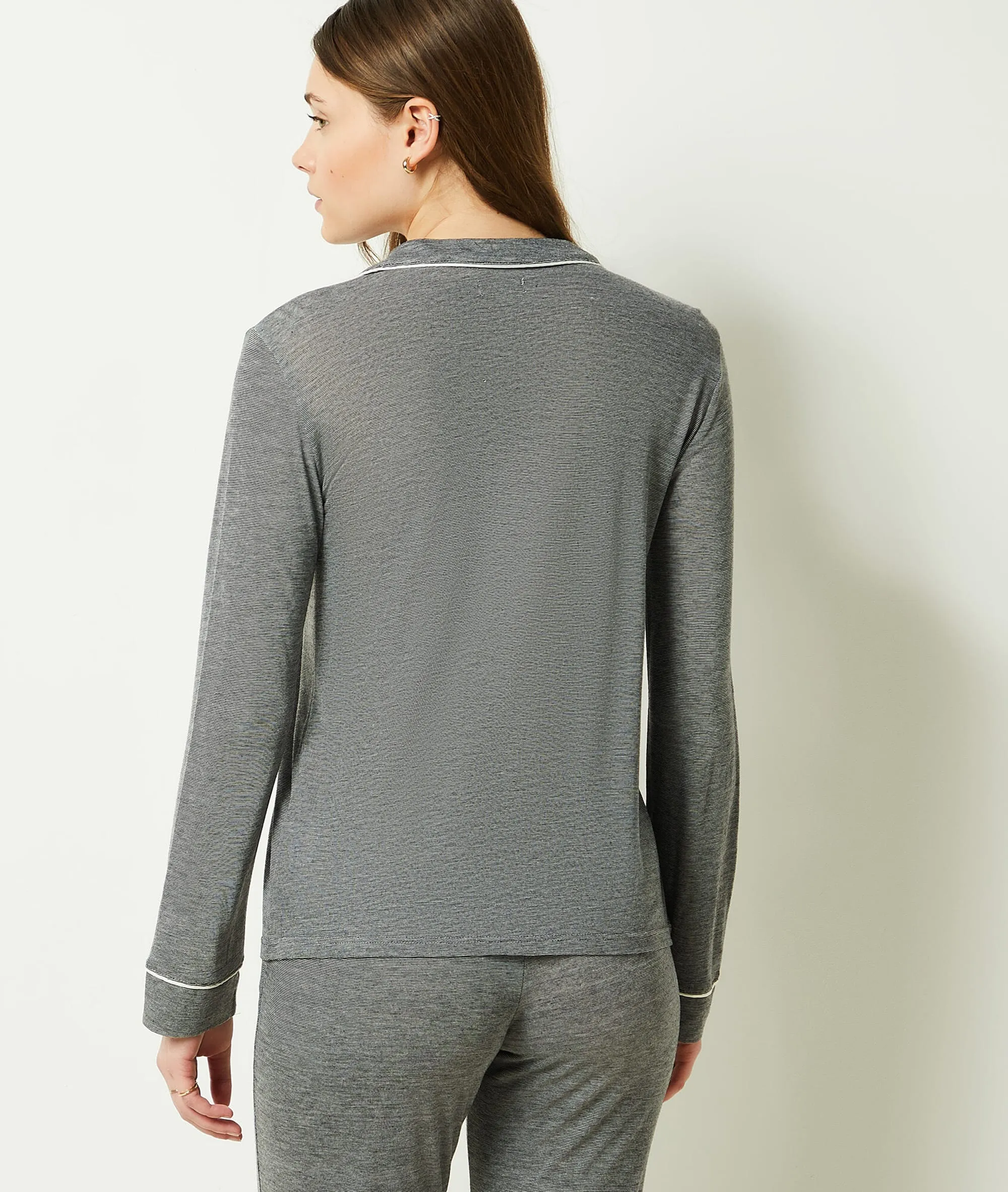 Camisa pijama lisa WARM DAY GRIS - ETAM