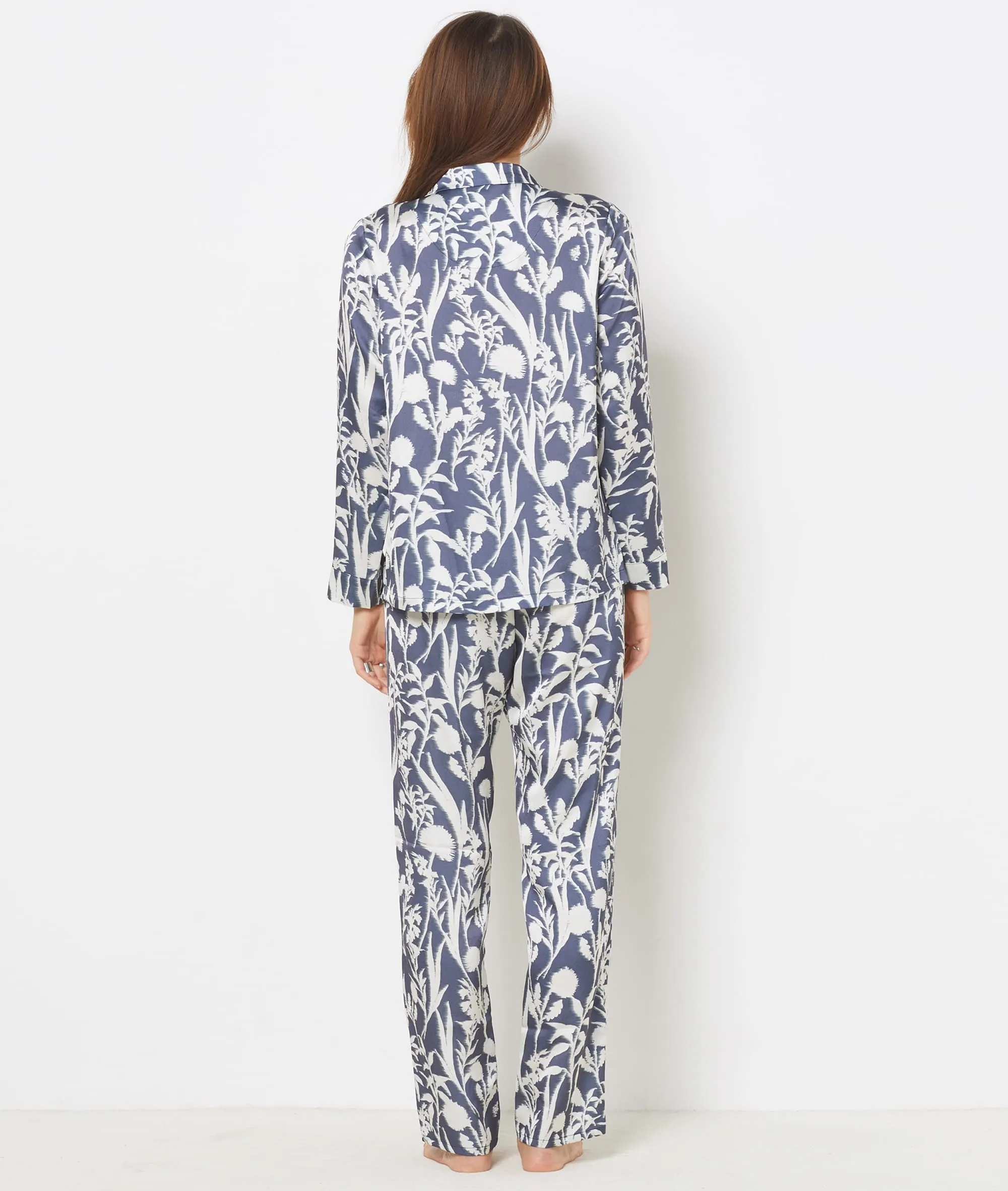 Camisa pijama satén estampado floral FIORE ANTHRACITE - ETAM