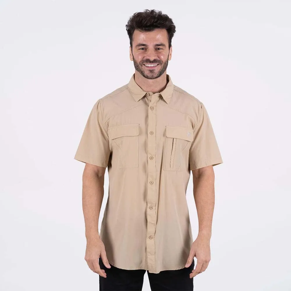 Camisa Platini Khaki Manga Corta