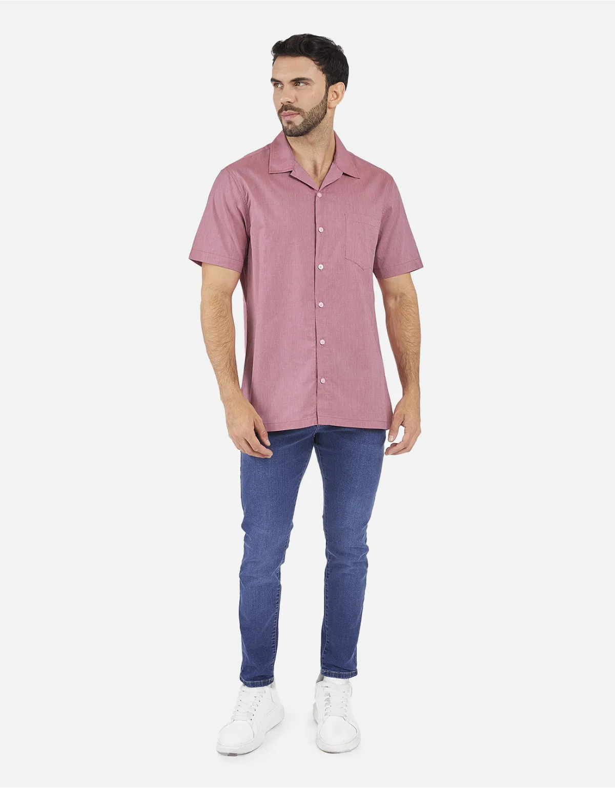 Camisa regular fit rojo