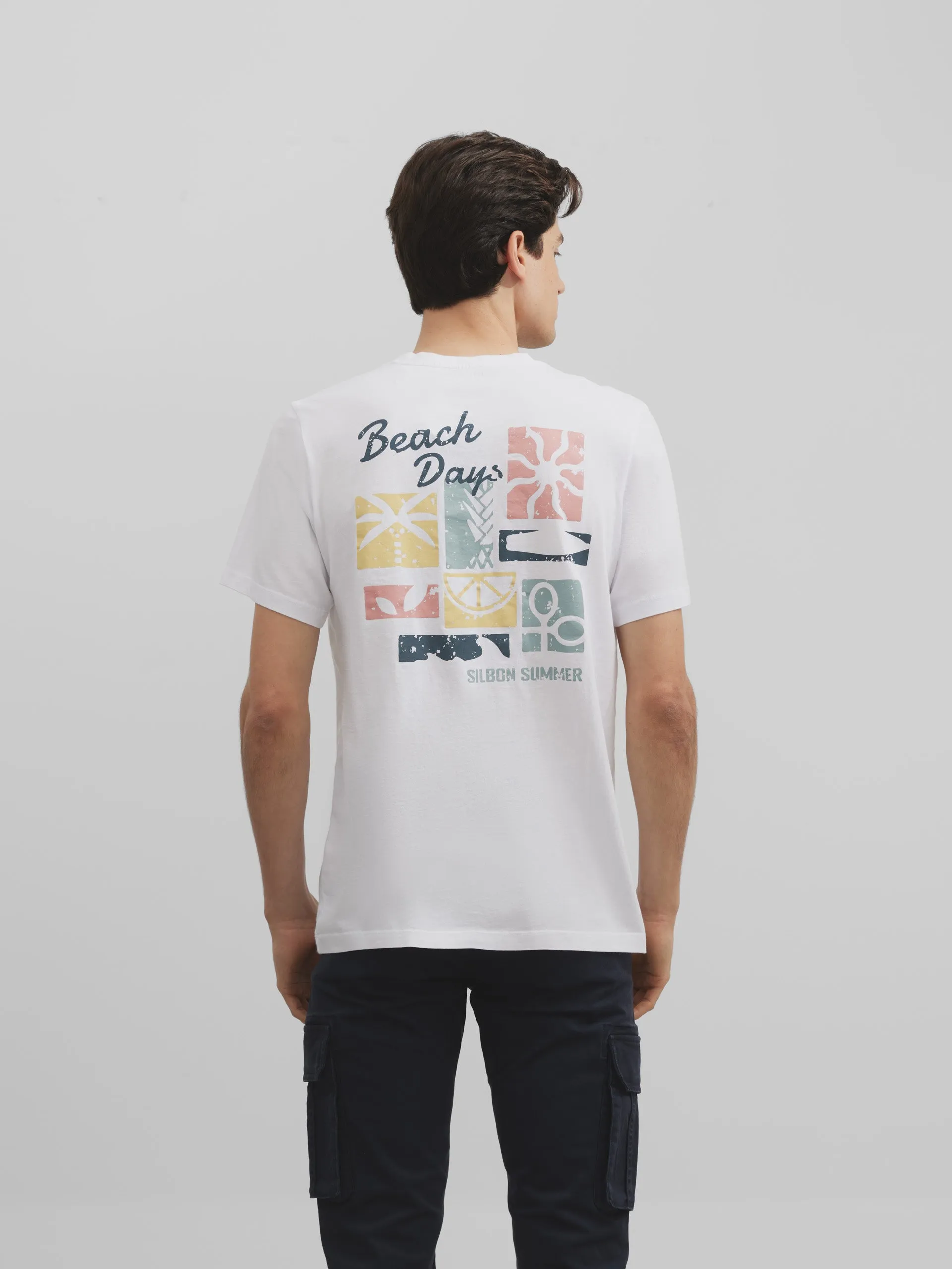 Camiseta beach days blanca