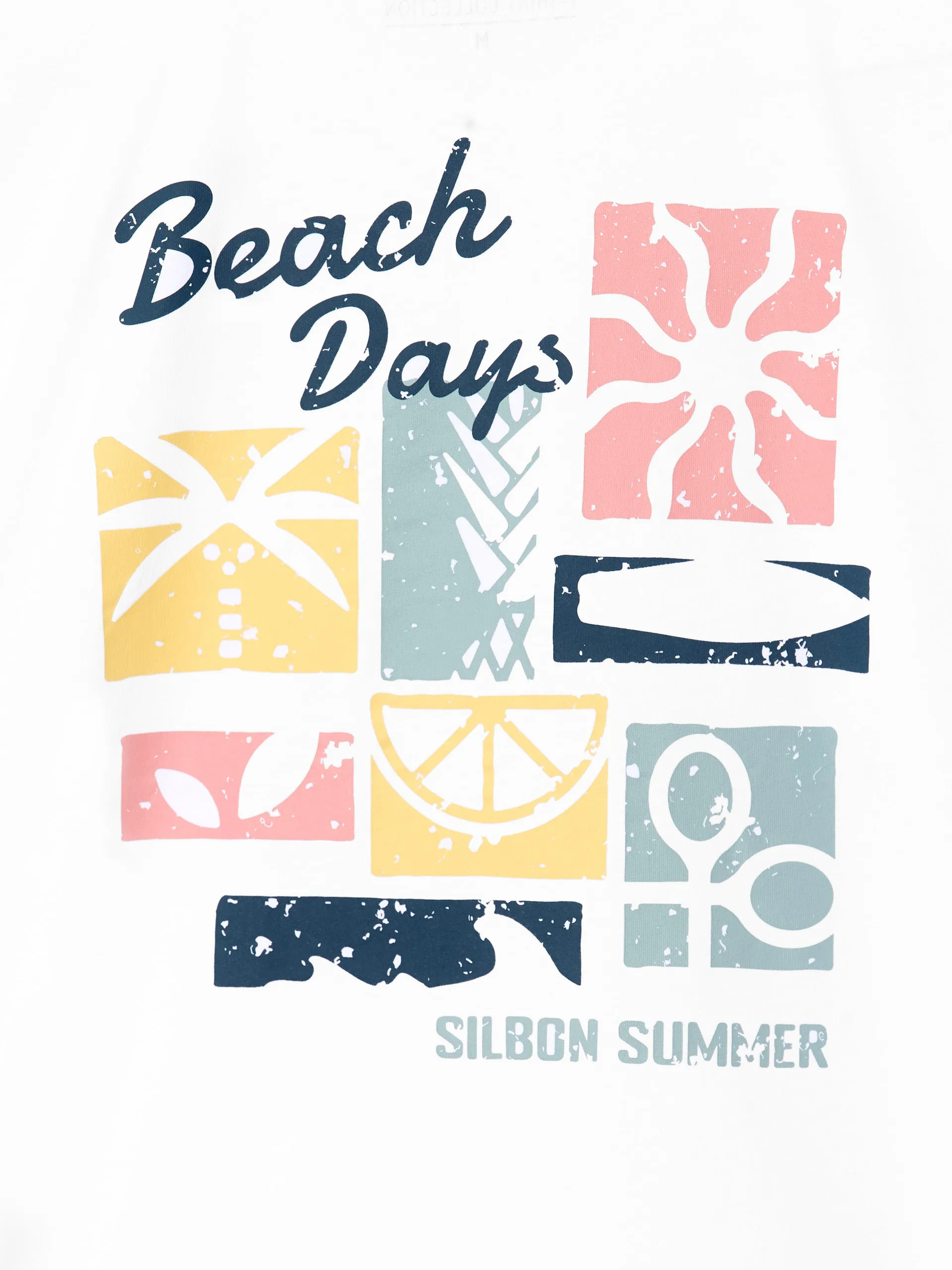 Camiseta beach days blanca