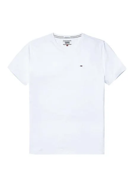 camiseta tommy jeans original blanco para hombre