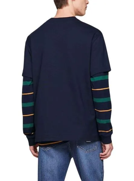 Camiseta Tommy Jeans Reg Tonal Marino Hombre