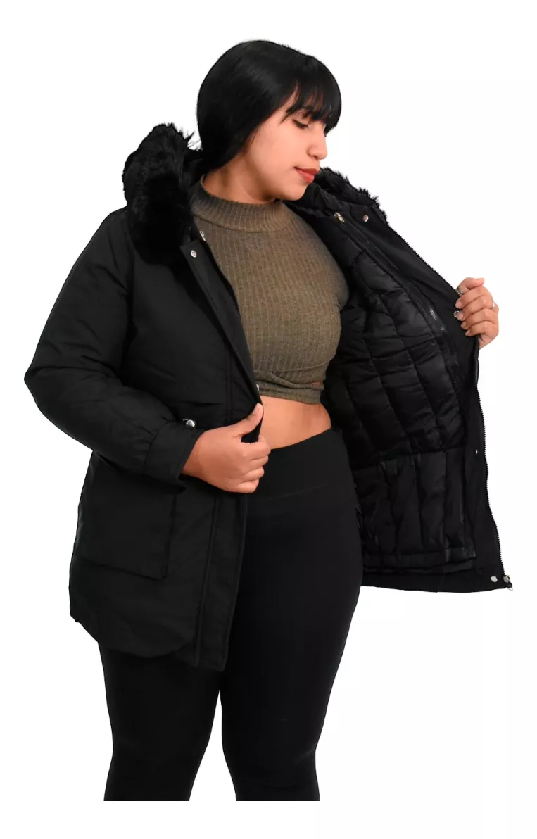 Campera Parka Impermeable Mujer Desmontable Nieve 2 En 1 Hhp