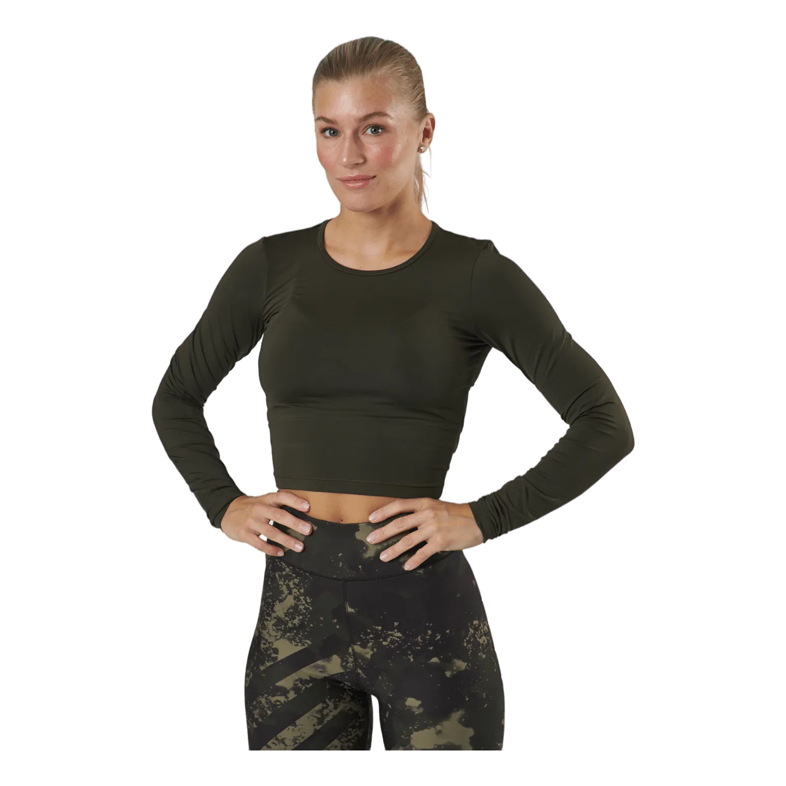 Casall Crop Long Sleeve Forest Green