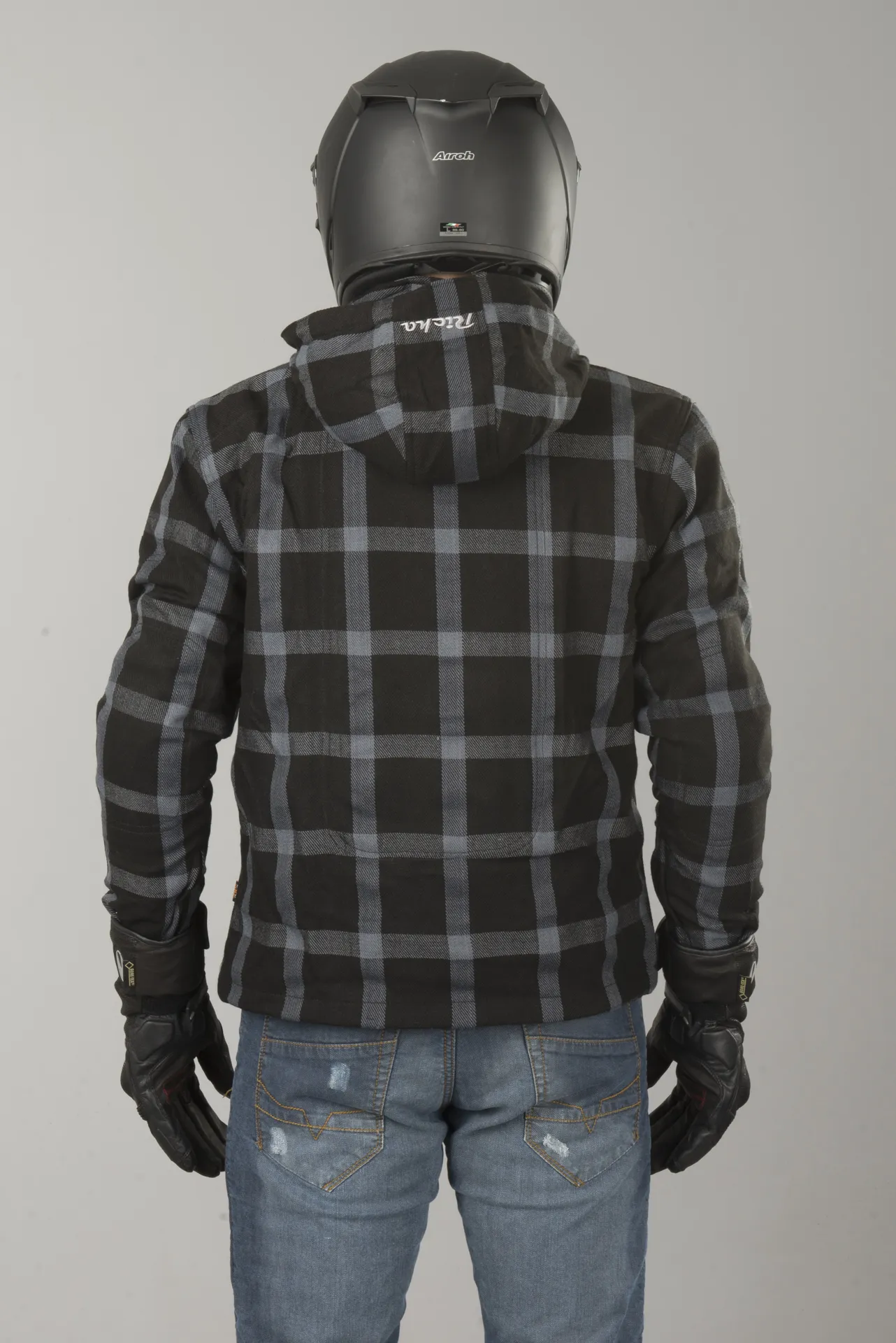 Chaqueta con capucha de Moto Richa Lumber Negro-Gris