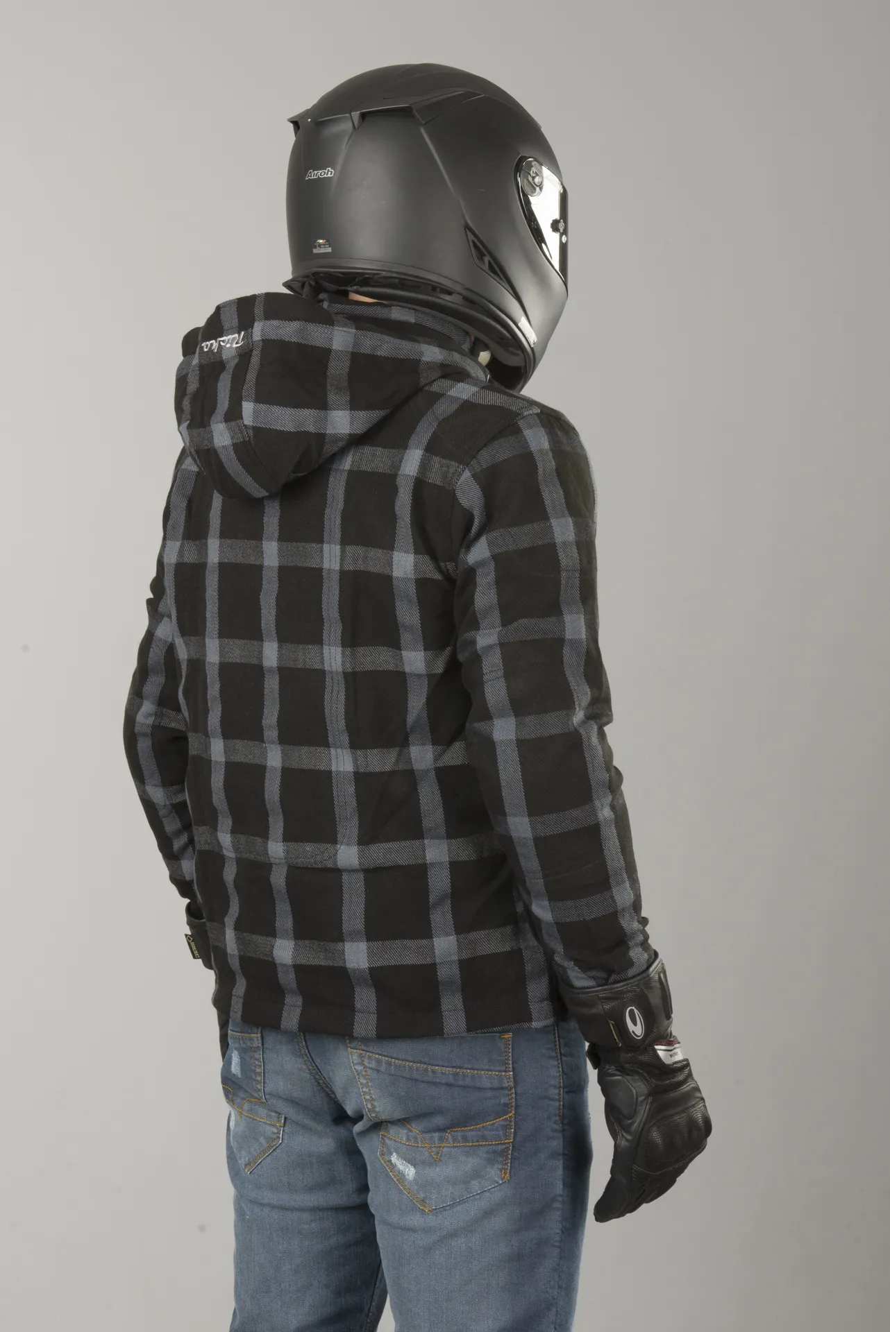 Chaqueta con capucha de Moto Richa Lumber Negro-Gris