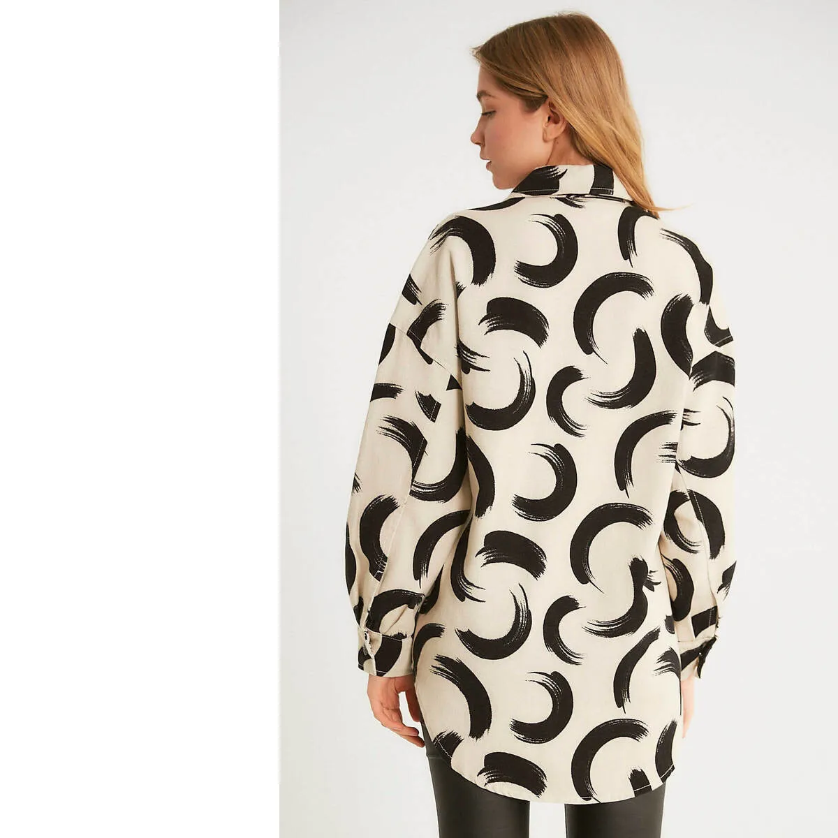 Chaqueta Estampada Oversize Mujer D