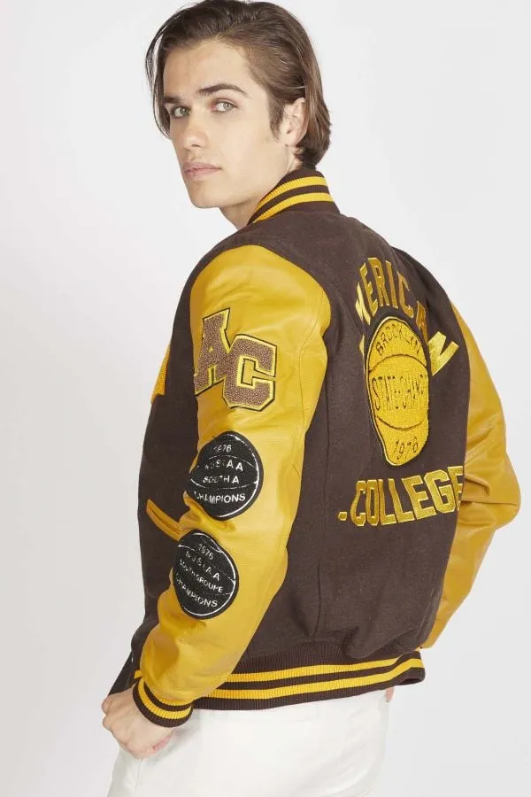 Chaqueta Hombre American College Ac-5 Brown/Yellow