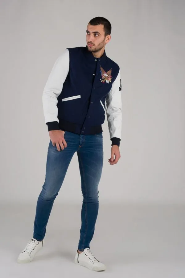 Chaqueta Hombre American College Ref 71 Navy/White