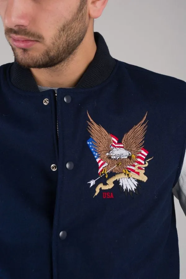 Chaqueta Hombre American College Ref 71 Navy/White