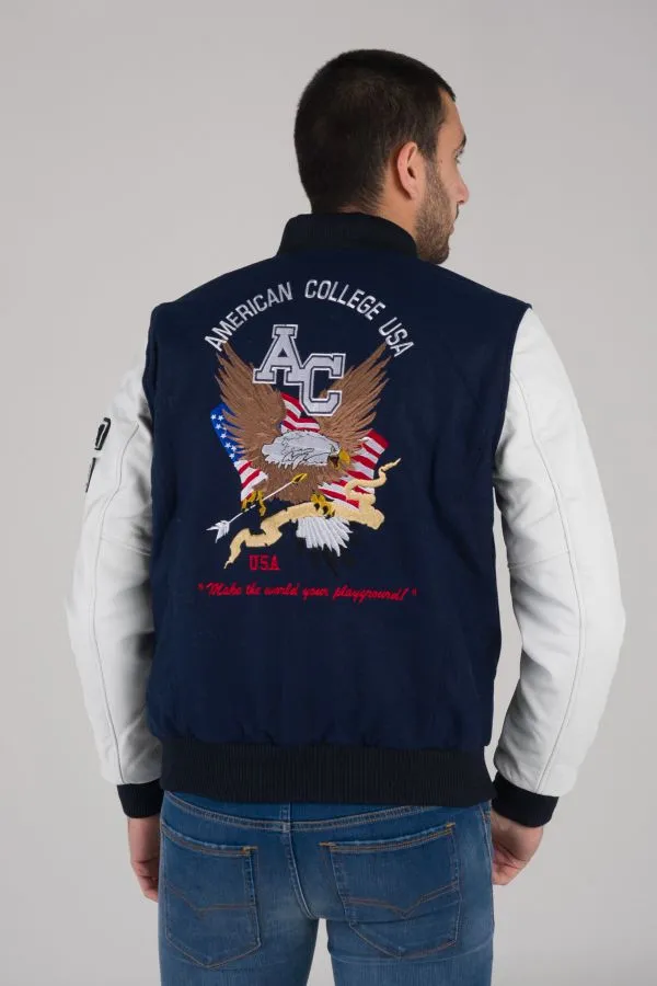 Chaqueta Hombre American College Ref 71 Navy/White