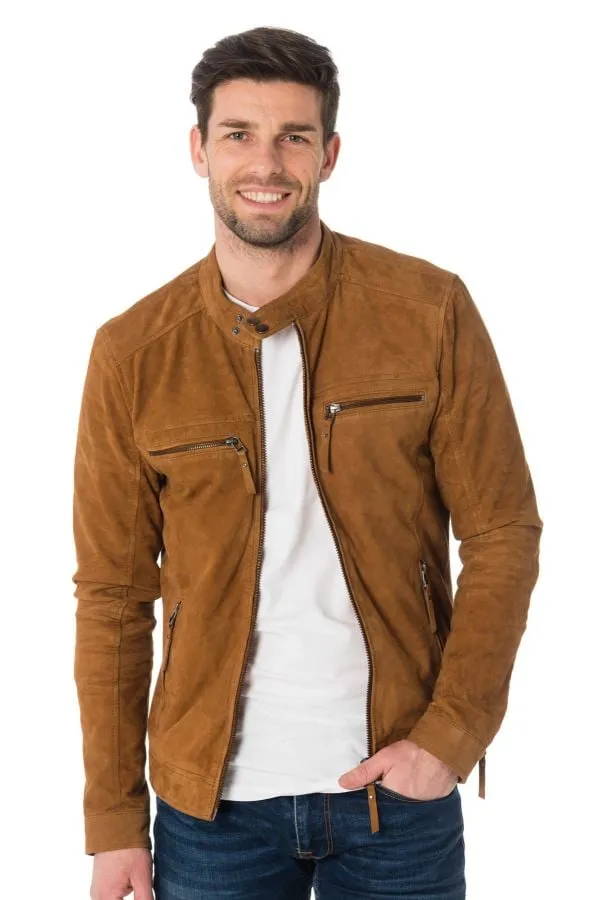 Chaqueta Hombre Cityzen Calcutta Goat Suede Tabac