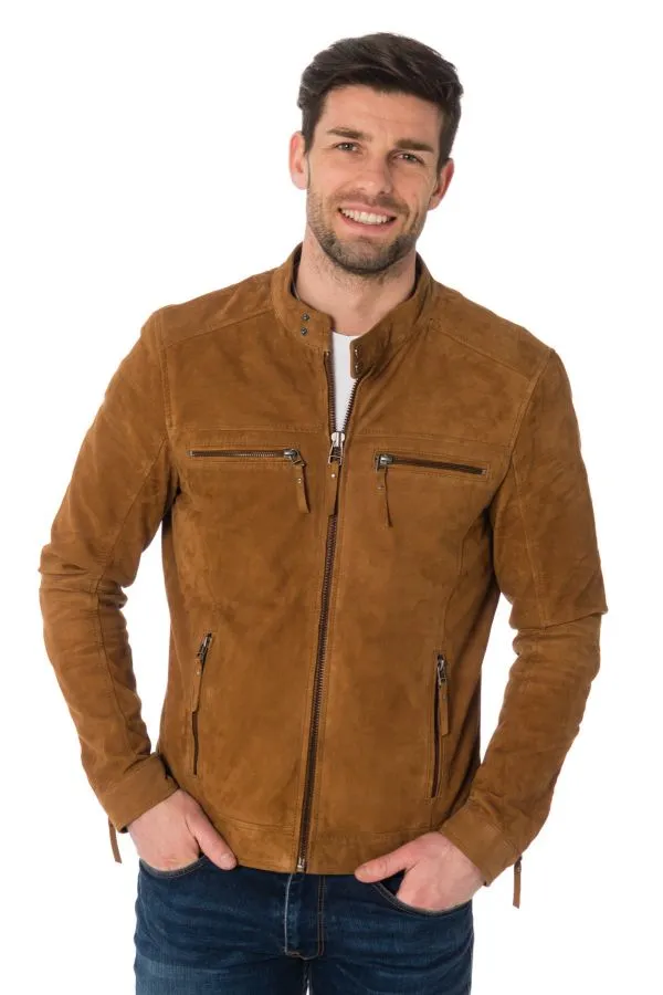 Chaqueta Hombre Cityzen Calcutta Goat Suede Tabac