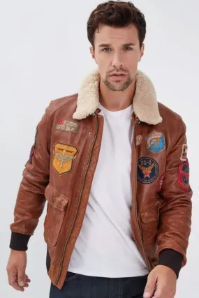 Chaqueta Hombre Daytona Mythic + Fur Sheep Petrol Cognac