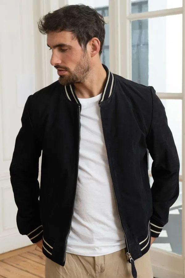 Chaqueta Hombre Schott Lc300Stripe Navy