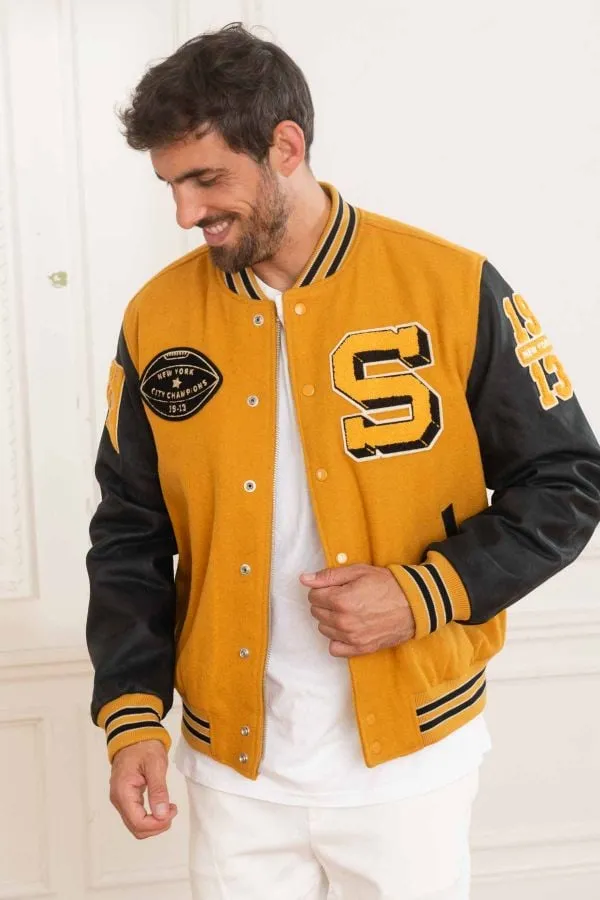 Chaqueta Hombre Schott Lcteddybd2 Yellow/Black