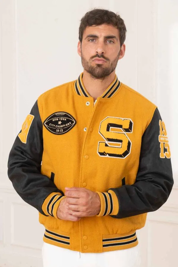 Chaqueta Hombre Schott Lcteddybd2 Yellow/Black