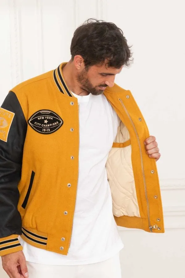 Chaqueta Hombre Schott Lcteddybd2 Yellow/Black