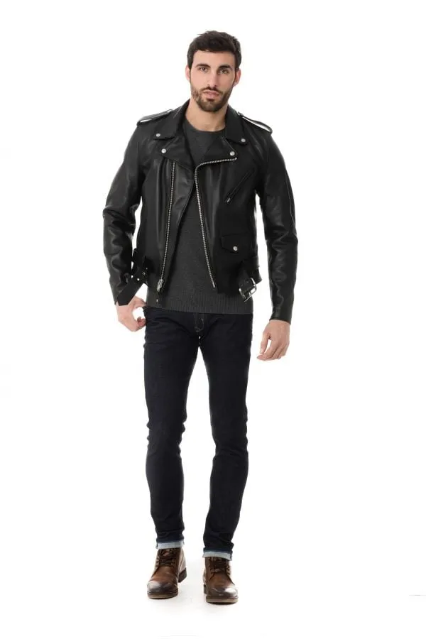 Chaqueta Hombre Schott Perf 618 Noir