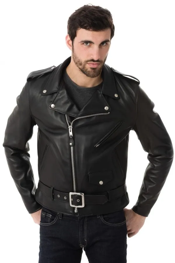 Chaqueta Hombre Schott Perf 618 Noir