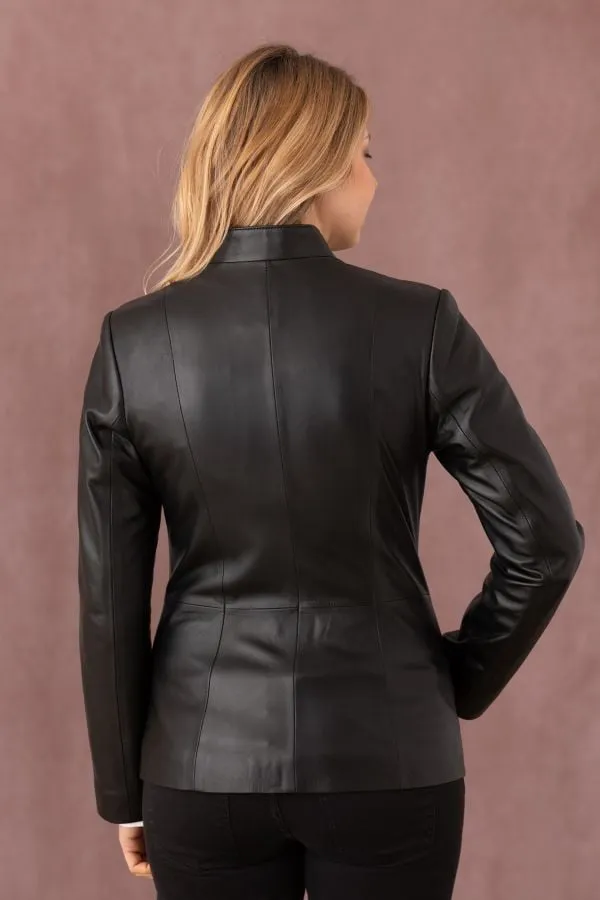 Chaqueta Mujeres Cityzen Irina Agneau Perle Noir