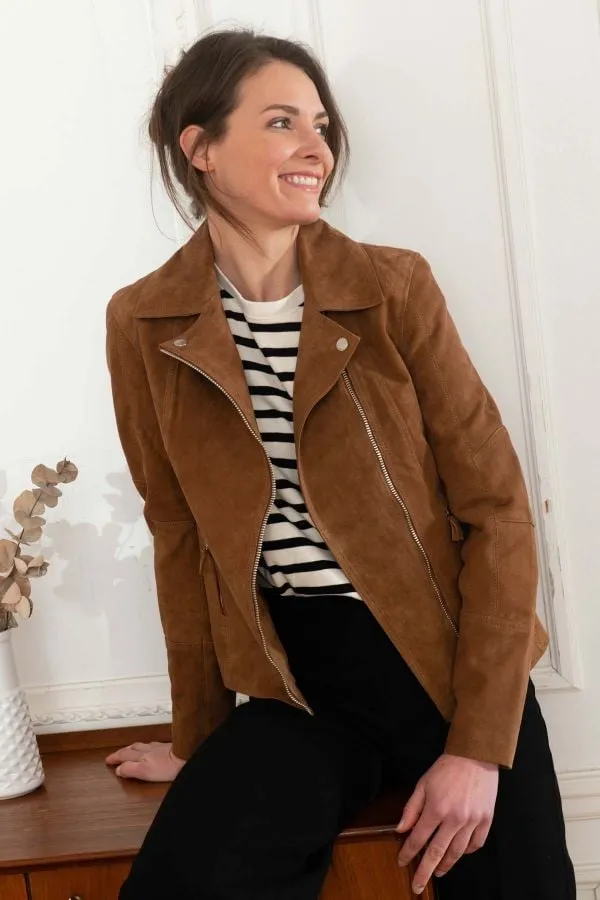 Chaqueta Mujeres Cityzen Panama Suede Lt Brown