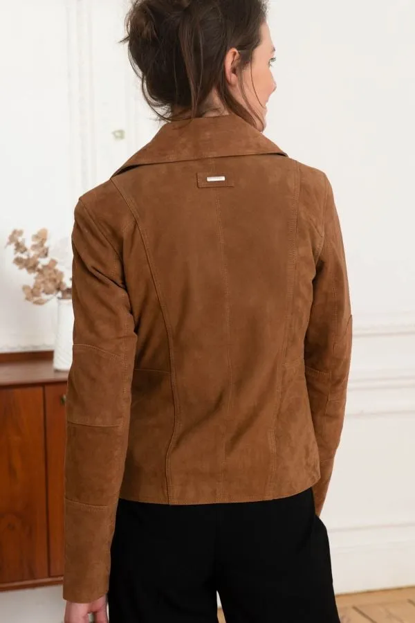 Chaqueta Mujeres Cityzen Panama Suede Lt Brown