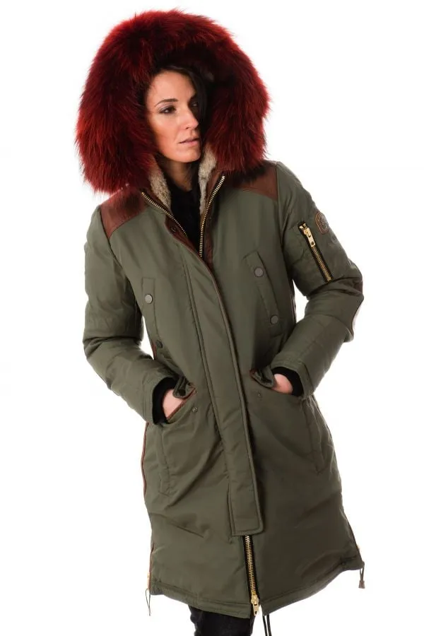 Chaqueta Mujeres Nicole Benisti Brera Army Red Zz50