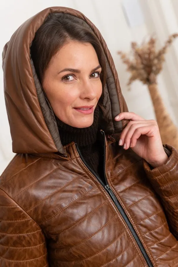 Chaqueta Mujeres Oakwood Hopper Cognac 507